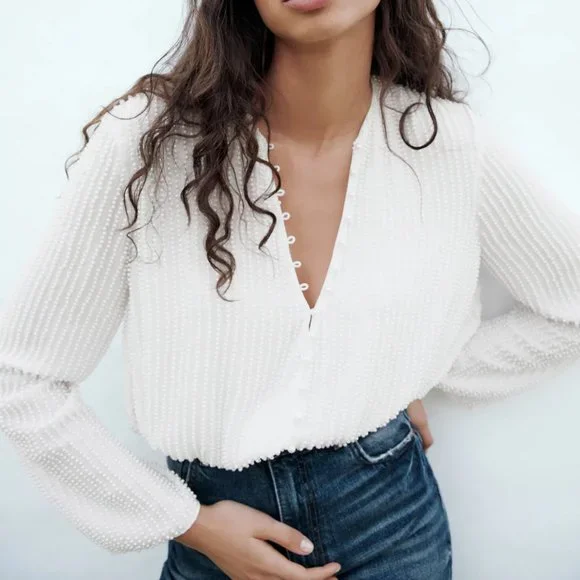 Zara Pearl Blouse - Picture 6 of 9